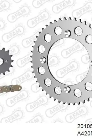 AFAM - 420MX2 114 AR (CLIP) GOLD & SPROCKETS - Chain Kits - ALU Koop Online