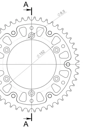SUPERSPROX - REAR STEALTH 48T, RED, 520 - Sprockets - Hoogwaardig ontwerp Geld-Terug-Garantie