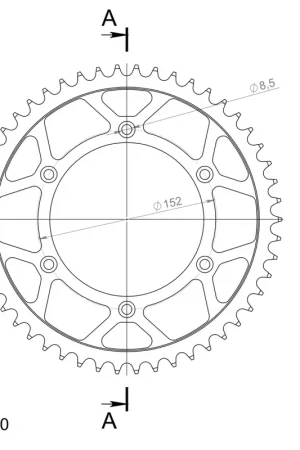 Alleen Vandaag SUPERSPROX - REAR STEEL 50T - Sprockets - BLACK 520