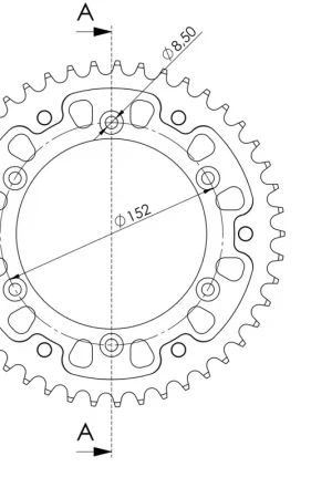 SUPERSPROX - REAR STEALTH 44T, RED, 520 - Sprockets - Hoogwaardige prestaties Hete Deal