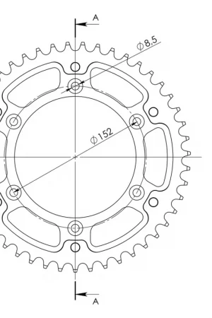 SUPERSPROX - REAR STEALTH 47T - Sprockets - Blauwe 520 Garantie Inbegrepen
