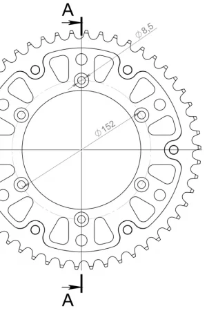 SUPERSPROX - REAR STEALTH 51T - Sprockets - GOLD, 520 Trendy