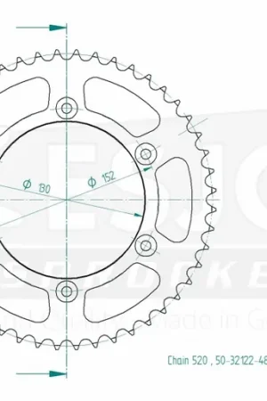 Nieuw Model ESJOT - REAR ALU 48T - Sprockets - 520