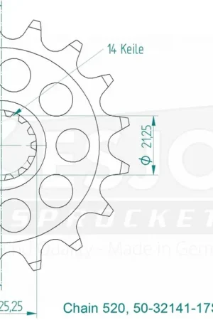 ESJOT - FRONT 17T, 520 - Sprockets - Geschikt voor Aprilia Meest Verkocht