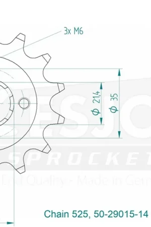 ESJOT - FRONT 14T, 525 - Sprockets - Compatibel met Suzuki Uitverkoop