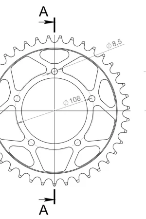 Nu Kopen SUPERSPROX - REAR STEEL 39T, 520, BLACK - Sprockets - Staal
