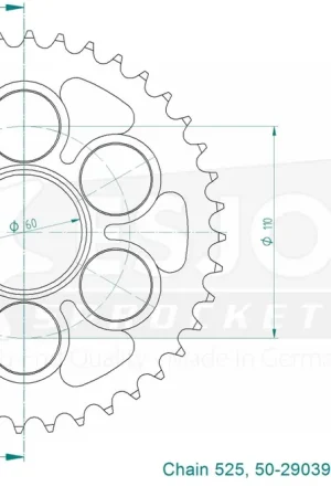 ESJOT - REAR STEEL 40T, 525 - Sprockets - Geschikt voor Ducati Rechtstreeks Van De Fabrikant