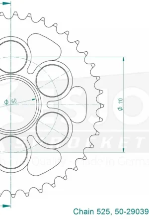 ESJOT - REAR STEEL 41T, 525 - Sprockets - Duurzaam en Betrouwbaar Geld-Terug-Garantie