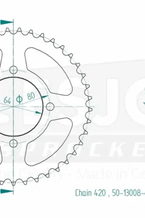 Direct Verzonden ESJOT - REAR STEEL 41T, 420 - Sprockets - Compatibel met Yamaha