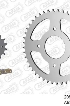 AFAM - 520MR2 98 ARS (CLIP) GOLD & SPROCKETS - Chain Kits - STEEL Flitsaanbieding