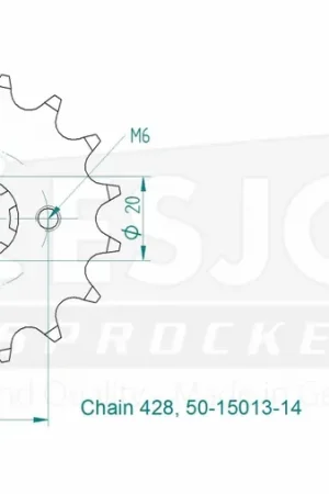 Beste Prijs ESJOT - FRONT 16T, 428 - Sprockets - Hoge kwaliteit