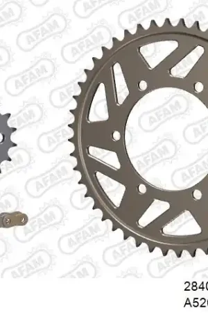 Op = Op AFAM - 520XSR 116 MRS (RIVET) GOLD & SPROCKETS - Chain Kits - ALU