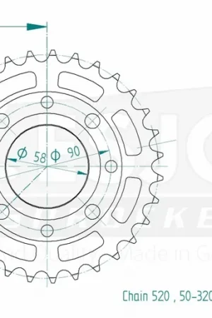 ESJOT - REAR STEEL 31T, 520 - Sprockets - Geschikt voor Honda en KTM Merkproduct