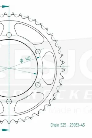 Nieuwe Collectie ESJOT - REAR STEEL 45T, 525 - Sprockets - Stalen constructie