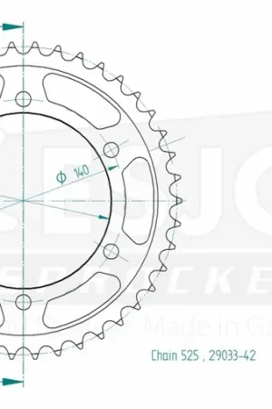Nieuw Model ESJOT - REAR STEEL 42T, 525 - Sprockets - Staal 42T