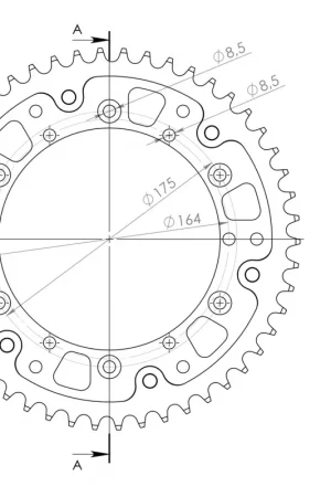 SUPERSPROX - REAR ALU 48T, GOLD, 520 - Sprockets - Lichtgewicht & Duurzaam Wereldwijde Verzending