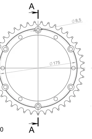 Luxe SUPERSPROX - REAR STEEL 38T, BLACK, 520 - Sprockets - 38T