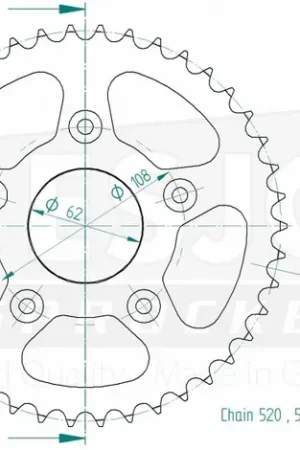 Direct Verzonden ESJOT - REAR STEEL 42T, 520 - Sprockets - Geschikt voor Aprilia