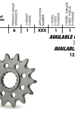 MOTO MASTER - FRONT STEEL 14T, 520 - Sprockets - Geschikt voor diverse Suzuki modellen Korting