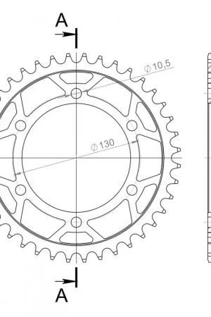 Dagaanbieding SUPERSPROX - REAR STEEL 40T, BLACK, 520 - Sprockets - Geschikt voor Kawasaki