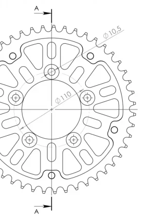 Hoge Kwaliteit SUPERSPROX - REAR ALU 48T, BLACK, 525 - Sprockets - Geschikt voor Suzuki