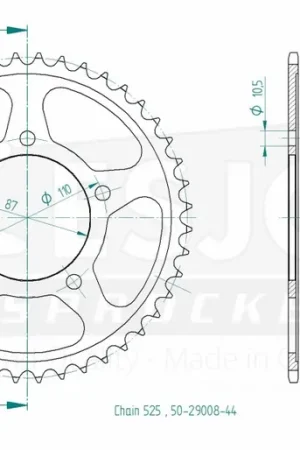 ESJOT - REAR ALU 44T, 525 - Sprockets - Lichtgewicht en duurzaam Laatste Kans