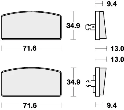 SBS - 520HF - Brake Pads - Organic voor STREET Bestseller