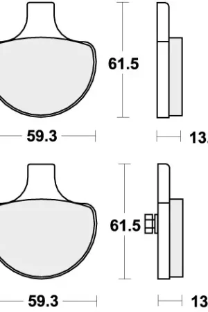 SBS - 579H.HF - Brake Pads - Organic - STREET Groothandel