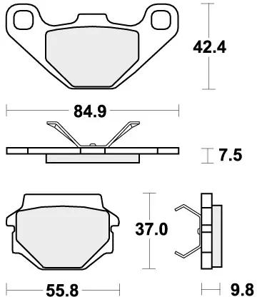 Trendy SBS - 692HF BRAKE PADS ORGANIC - Brake Pads - STREET