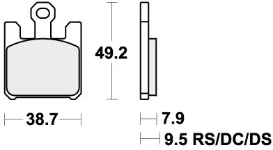 Uitverkoop SBS - 788DC - Remblokken - Organic Racing