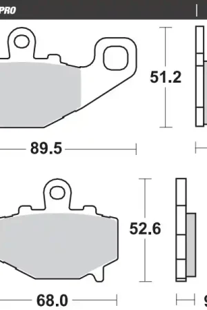 Merkproduct MOTO MASTER - 403704 - Brake Pads - Ceramic