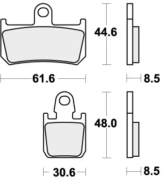 Gecertificeerd SBS - 839DC - Brake Pads - Organic Racing