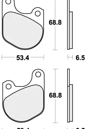 SBS - 537H.HF - Brake Pads - Organic - STREET Exclusief