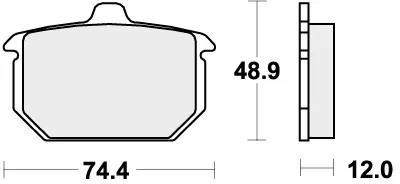 SBS - 549H.HF - Brake Pads - Organic Bestel Nu