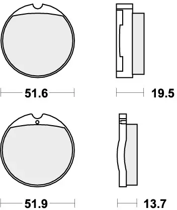 SBS - 501HF - Brake Pads - Organic Street Direct Beschikbaar