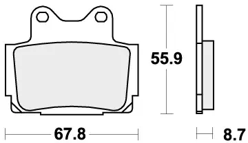 Laatste Kans SBS - 570LS - Brake Pads - Sintered Street