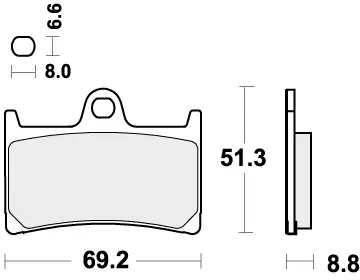 SBS - 634DS-1 - Brake Pads - Sinter Racing Koop Online