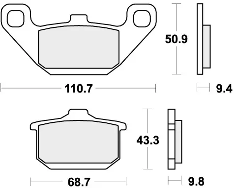 Gratis Verzending SBS - 557HF - Brake Pads - Organic