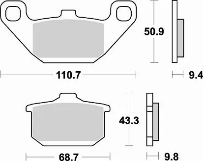 BRAKING - 662 SM1 - Brake Pads - Semi-Metallisch Ambachtelijk