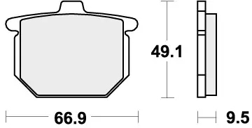 SBS - 517HF BRAKE PADS ORGANIC - Brake Pads - STREET Topkwaliteit