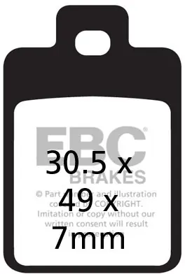 EBC - SFA255 - Brake Pads - Organic voor Piaggio Sfera Beperkt Aanbod