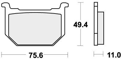 SBS - 533HF - Brake Pads - Organic Street Koop Online