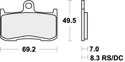 Direct Verzonden SBS - 782DC - Brake Pads - Organic Racing
