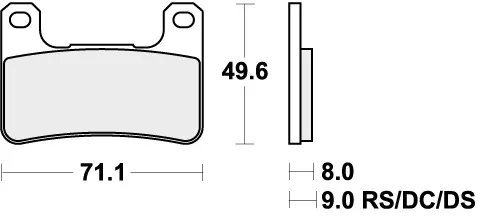 SBS - 806DS-1 - Brake Pads - Sinter Racing Fabrieksprijs