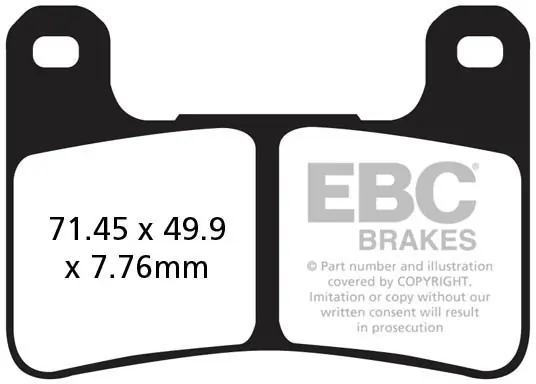 Budget EBC - GPFAX379HH RACE HH SINTERED BRAKE PADS - RACE USE ONLY