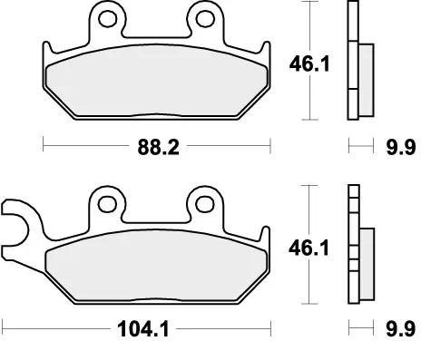 Speciale Aanbieding SBS - 650HF BRAKE PADS ORGANIC - Brake Pads - STREET