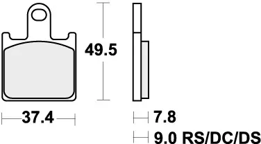 SBS - 838DC - Brake Pads - Organisch Racing Betrouwbaar