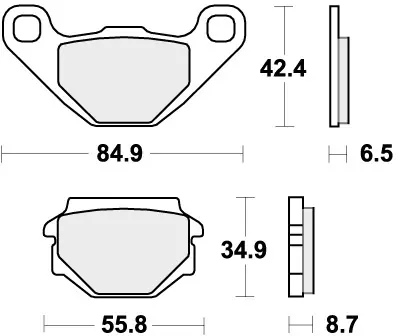 SBS - 651HF - Brake Pads - Organic Street Snelle Levering