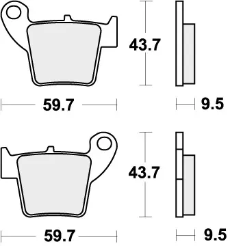 Bestel Nu SBS - 777CS - Brake Pads - Organic Off Road