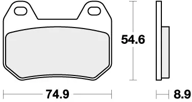 SBS - 746HF BRAKE PADS ORGANIC - Brake Pads - STREET Finale Uitverkoop